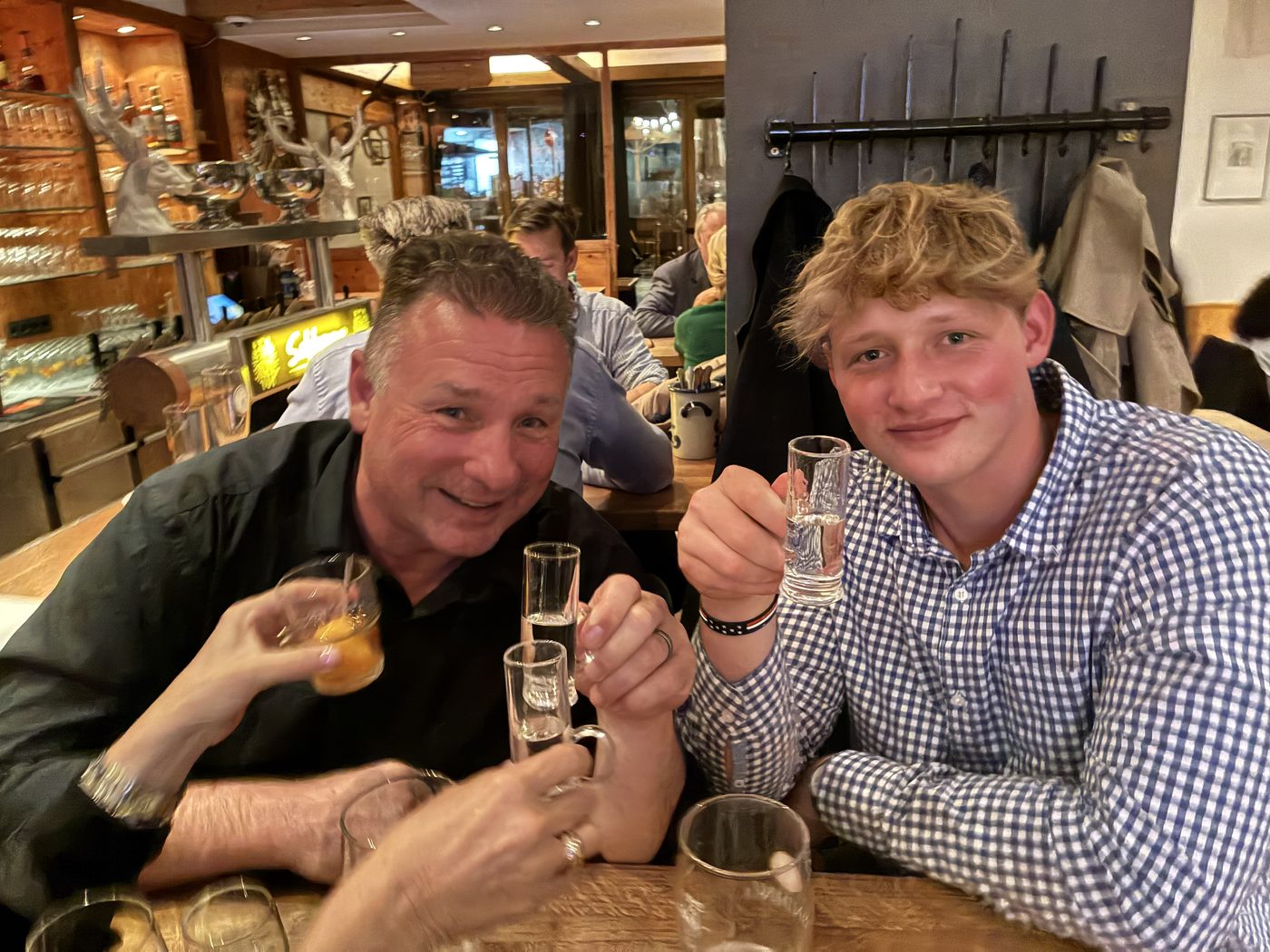 Micah with his father in Germany